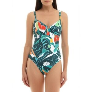 Vince Camuto One Piece Swimsuit Womens Size 6 Teal Multi‎ Floral NWT